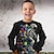 olcso fiú 3D pulóverek és pulóverek-Fiú 3D Grafika Rajzfilm Űrhajós Pulóver Hosszú ujj 3D nyomtatás Nyár Ősz Divat Utcai sikk Napi Poliészter Gyerekek 3-12 év Szabadtéri Hétköznapi Napi Normál
