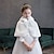 رخيصةأون ملابس للخروج-أطفال للفتيات الرأس لون الصلبة موضة زفاف معطف ملابس خارجية 3-8 سنوات الخريف أبيض
