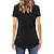 cheap Basic Women&#039;s Tops-T shirt Tee Women&#039;s Black-1 White Pink Solid Colored Criss Cross Front Daily Basic V Neck Regular Fit M / M