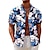 tanie męskie koszule hawajskie z klapami-Męskie Koszula Koszula hawajska Kwiaty Wzory graficzne Wieczorne Czarny Żółty Czerwony Granatowy Królewski błękit Na zewnątrz Ulica Krótkie rękawy Nadruk Odzież Moda Designerskie Codzienny Miękkie