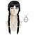abordables Perruques de déguisement-Perruque Synthétique Droit Avec 2 queues de cheval Fabriqué à la machine Perruque Longue Noir Cheveux Synthétiques Femme Doux Naturel Mode Noir