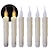 baratos Iluminação de Acessórios de Halloween-6 peças de velas brancas pontiagudas macias perfeitas para decorações de halloween e natal velas longas com pontos de rasgo mesa decorativa e luzes da sala de estar