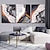 billige Abstrakte malerier-3 paneler abstrakt oliemaleri 100% håndlavet malet vægkunst på lærred til boligdekoration med ramme