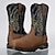 levne Cowboy &amp; Western Boots-Pánské Boty Kovbojské boty Turistika Chůze Vinobraní Na běžné nošení Venkovní Umělá kůže Protiskluzové Povaleč Hnědá Kávová Zima
