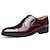 cheap Men&#039;s Oxfords-Men&#039;s Oxfords Derby Shoes Brogue Dress Shoes Walking Vintage Business Wedding Office &amp; Career Party &amp; Evening PU Height Increasing Lace-up claret Black Winter