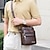 cheap Men&#039;s Bags-Men&#039;s Crossbody Bag Shoulder Bag Messenger Bag PU Leather Outdoor Daily Zipper Large Capacity Waterproof Lightweight Solid Color Black Brown Coffee