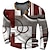Недорогие мужская футболка хенли-Графика Контрастных цветов геометрический Мода Оригинальный рисунок Классический Муж. 3D печать Вафельная рубашка Henley Повседневный стиль Классический на открытом воздухе Повседневные Футболка