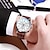 voordelige Quartz-horloges-Dames Heren Quartz horloges Luxe Grote wijzerplaat Modieus Zakelijk WATERDICHT Decoratie Leer Horloge