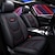 abordables Fundas de asiento para coche-5 asientos conjunto completo nuevo lujo universal 5d pu cuero cubierta de asiento delantero alfombrilla de asiento de coche impermeable protector de asiento de coche transpirable