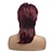 abordables Perruques de déguisement-mulet perruques pour femmes vin rouge longue couche 70 s 80 s rocker cheveux perruque synthétique halloween cosplay perruque