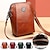cheap Crossbody Bags-Women&#039;s Crossbody Bag Shoulder Bag Mobile Phone Bag PU Leather Daily Holiday Buttons Zipper Large Capacity Waterproof Lightweight Solid Color Black Dark Red Yellow