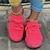billige Sneakers til kvinder-Dame Kondisko Pink Plus størrelse Komfort Sko udendørs Daglig Helfarve Sommer Flade hæle Rund Tå Mode Afslappet Komfort Løb Flyvende vævning Hjemmesko fluorescerende grønt Sort Lyserød