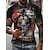 tanie męska koszulka 3d-Męskie Podkoszulek Graficzny Zwierzę Lew Półgolf Odzież Druk 3D Na zewnątrz Codzienny Krótki rękaw Nadruk Zabytkowe Moda Designerskie