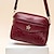 cheap Handbag &amp; Totes-Women&#039;s Crossbody Bag Shoulder Bag Dome Bag PU Leather Outdoor Daily Holiday Buttons Zipper Embossed Large Capacity Waterproof Lightweight Solid Color Maroon oak red Black