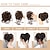 tanie Koki-5 sztuk niechlujny kok hairpiece potargane updo dla kobiet przedłużanie włosów kucyk scrunchies z elastyczną gumką długie updo niechlujne hairpiece zestaw akcesoriów do włosów dla kobiet