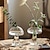 abordables Statues-Vase en verre mignon champignon transparent design vase hydroponique transparent table à manger petit vase utilisé pour la décoration de la maison cadeaux 1 pc