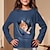 preiswerte 3D-T-Shirts für Mädchen-Mädchen 3D Graphic Tier Katze T-Shirt Langarm 3D-Druck Sommer Frühling Herbst Aktiv Modisch Kuschelig Polyester kinderkleidung 3-12 Jahre Outdoor Casual Täglich Regular Fit