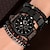 cheap Quartz Watches-Keller Weber 5Pcs Watches Bracelet Set Luxury Men Quartz Wristwatches Leather Band Fahsion Casual Watch For Men Gift For Boyfriend
