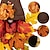 cheap Wreaths &amp; Garlands-Fall Wreath Wreath Hat Faux Maple Wood Beads For Front Door Christmas Decoration