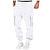 cheap Sweatpants-Men&#039;s Sweatpants Joggers Trousers Cargo Sweatpants Drawstring Elastic Waist Multi Pocket Plain Comfort Breathable Casual Daily Holiday Sports Fashion Black White