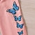 tanie Zestawy-2 elementy Dzieci Dla dziewczynek Motyl Zestaw bluzy i spodni dresowych Zestaw Długi rękaw Aktywny Szkoła 7-13 lat Jesień Czarny Rumiany róż Niebieski