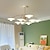 Недорогие Подвесные огни-Современная светодиодная люстра, лампа 6/8 головки, 3 цвета, белое металлическое стекло, светильник для внутреннего освещения для гостиной, спальни, 110-240 В