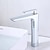 abordables Clásico-Grifo monomando para lavabo de baño, grifo monobloque para lavabo con manguera de agua fría y caliente