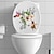 cheap Wall Stickers-Birds Flowers Toilet Seat Lid Stickers Self-Adhesive Bathroom Wall Sticker Floral Birds Butterfly Toilet Seat Decals DIY Removable Waterproof Toilet Sticker for Bathroom Cistern Decor