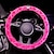 baratos Capas para volantes-capa de volante de carro automático coroa de cristal strass pelúcia antiderrapante para volante de 14,57&quot; (37cm) a 15&quot; (38cm)