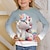 tanie dziewczęce koszulki 3d-Dla dziewczynek 3D Graficzny Kreskówki Jednorożec Podkoszulek T-shirt Długi rękaw Druk 3D Lato Jesień Aktywny Moda Śłodkie Poliester Dzieci 3-12 lat Na zewnątrz Codzienny Regularny