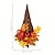 cheap Wreaths &amp; Garlands-Fall Wreath Wreath Hat Faux Maple Wood Beads For Front Door Christmas Decoration