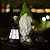 abordables Luces para esculturas y paisajes-Luz solar estatua de resina enana luz de jardín al aire libre impermeable flocado estatua enana jardín pasarela decoración de paisaje