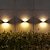 tanie Kinkiety zewnętrzne-Kinkiet solarny zewnętrzne oświetlenie domu oświetlenie uliczne balkon atmosfera mycie ścian światło punktowe ogród stopni ogrodzenia dziedziniec wodoodporna lampa krajobrazowa