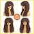 halpa Räätälöidyt peruukit-Synteettiset peruukit 80S Kihara Otsatukalla Koneella valmistettu Peruukki Vaaleahiuksisuus Pitkä A2 Beige Musta Vaaleahiuksisuus Synteettiset hiukset Naisten Juhla Muoti Helppo kantaa