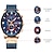 お買い得  クォーツ腕時計-カレンマンクォーツ時計クロノグラフカレンダースポーツメンズアナログクォーツ腕時計軍事戦術的な高級本革腕時計男性時計 8346