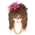 cheap Historical Wigs-80s Wig Women Costume Wig Set Long Curly Brown Wig Party Carnival Accessories(Only Wigs)