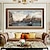 cheap Famous Paintings-Handmade Oil Painting Canvas Wall Art Decoration Famous Grand Canal of Europe Water Structure Landscape for Home Decor Rolled Frameless Unstretched Painting