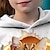 billige jentegensere og gensere i 3d-Jente 3D Grafisk Katt Frukt Hattetrøje Langermet 3D-utskrift Vår Høst Vinter Aktiv Mote søt stil Polyester Barn 3-12 år utendørs Avslappet Daglig Normal