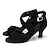 رخيصةأون أحذية لاتيني-أحذية الرقص اللاتينية النسائية أحذية رقص السالسا النسائية ذات الأشرطة العريضة أحذية الرقص ذات الكعب المنخفض مع نعل من جلد الغزال