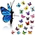 levne Nástěnné ozdoby-30ks stereoskopická 3D simulace motýlí připínáčky kreativní připínáčky ozdobné květiny korková nástěnka hřebíky na nástěnky, fotky, nástěnné tabulky školní potřeby a doplňky 4x4cm/1.57&#039;&#039;x1.57&#039;&#039;