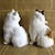 tanie Lalki-symulowane zwierzę kot kreatywna dekoracja dekoracja dekoracja symulowany model kota kucający kot kot perski kwiat kot kucający kot mały kot