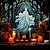 voordelige halloween wandtapijten-halloween glas-in-lood spook hangend tapijt kunst aan de muur groot tapijt muurschildering decor foto achtergrond deken gordijn thuis slaapkamer woonkamer decoratie halloween decoraties