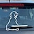 abordables Autocollants pour Voiture-Autocollant de verre arrière de chien mignon de dessin animé, autocollant de voiture