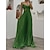 cheap Party Dresses-Women&#039;s Long Dress Maxi Dress Prom Dress Party Dress Wedding Guest Dress Green Pure Color Sleeveless Spring Fall Winter Pleated Fashion Spaghetti Strap Winter Dress Evening Party Wedding Guest 2023 S