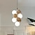 abordables Diseño cluster-Lámpara colgante LED Lámpara de araña con forma de globo de cristal de 10 luces Lámparas modernas Lámpara colgante Lámpara de montaje empotrado en techo con bola de globo vintage 110-240v