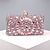 cheap Clutches &amp; Evening Bags-Women&#039;s Clutch Evening Bag Wristlet Clutch Bags Polyester Party Daily Bridal Shower Rhinestone Pearls Chain Large Capacity Lightweight Durable Solid Color Color Block Silver Light Blue Silver color