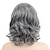 billiga äldre peruk-korta grå lockiga peruker för kvinnor kort grå vågig peruk naturligt utseende mxied grå peruk syntetiska hårersättningsperuker för daglig fest användning