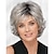 preiswerte ältere Perücke-Kurze Perücken für weiße Frauen, graue Perücke, synthetisches Ombré, silbergraue Perücken für Frauen, alte Damenperücke, natürliches Haar, Damenperücken
