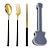 preiswerte Essen &amp; Besteck-Besteck-Set, 3-teilig, Besteck, Besteck mit Gitarre, Box, Geschirr, Löffel, Gabel, Stäbchen, Set, Reisegeschirr