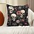 billige Halloween soveværelse-dobbelt side pudebetræk 1 stk skelet blomst blød dekorativ firkantet pudebetræk pudebetræk til soveværelse stue sofa sofa stol dekorationer